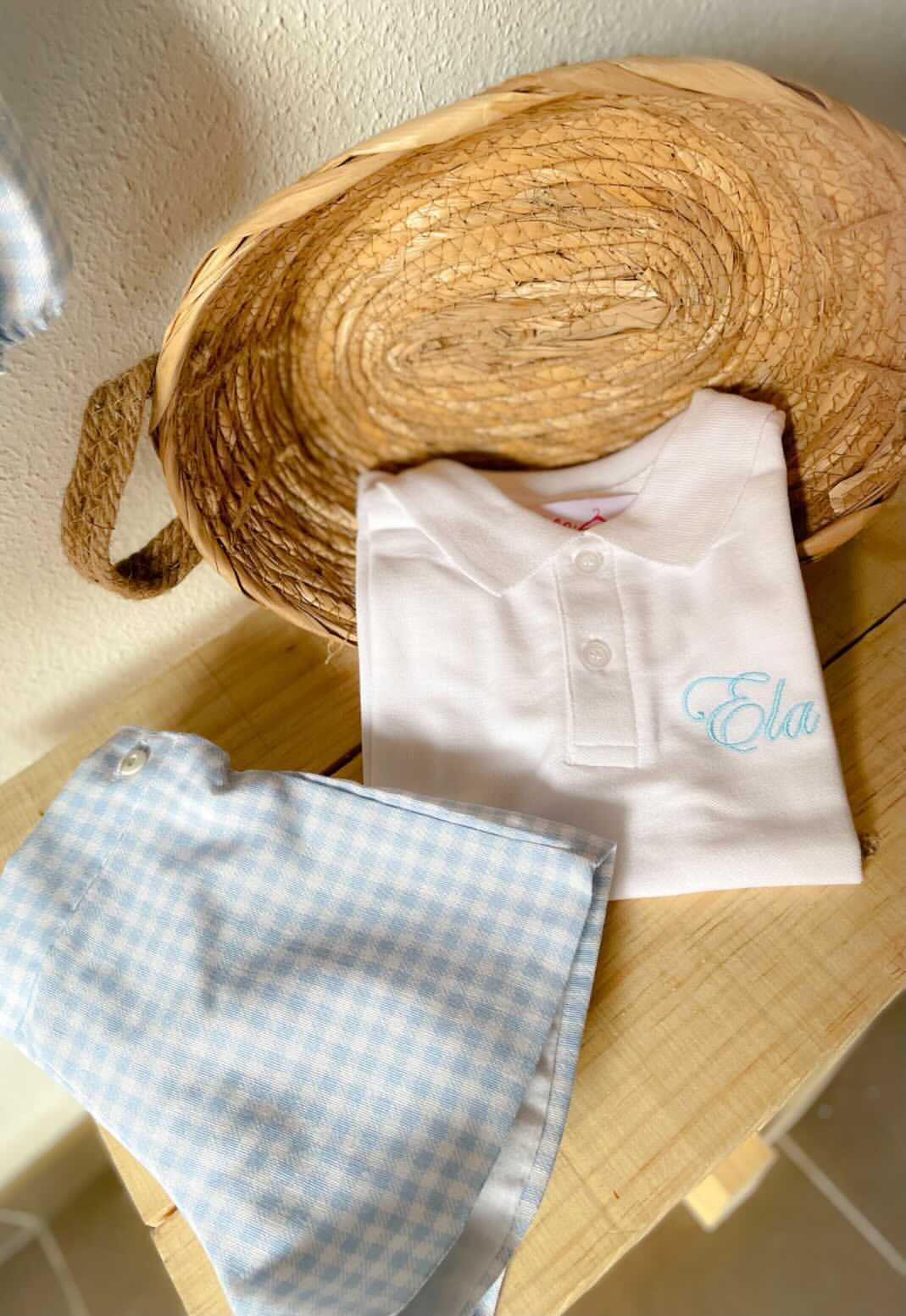 Boys Blue Check Set